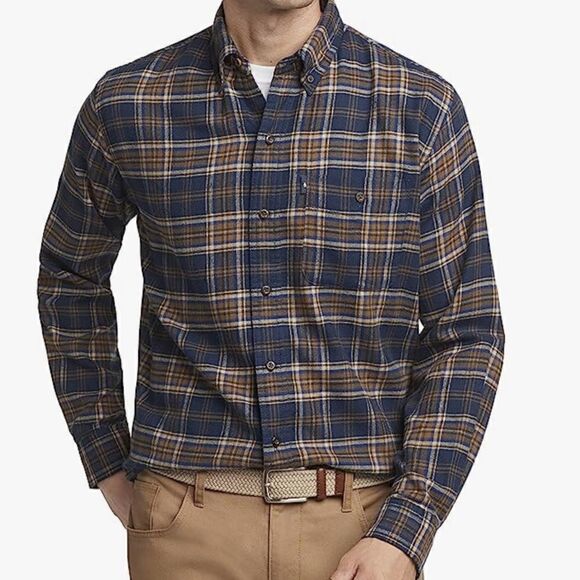 G.H. Bass & Co. Fireside Flannels Long Sleeve Button Down Shirt Plaid Shacket M - Picture 2 of 10